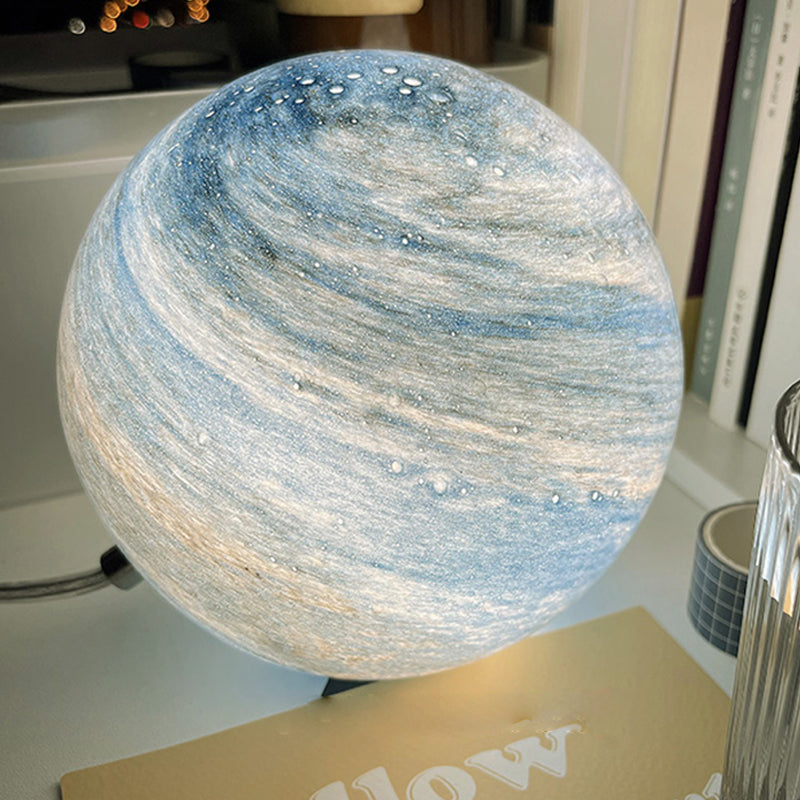 Single Head Modern Glass Sphere Table Lamp Bedroom Living Room Nightstand Lamps