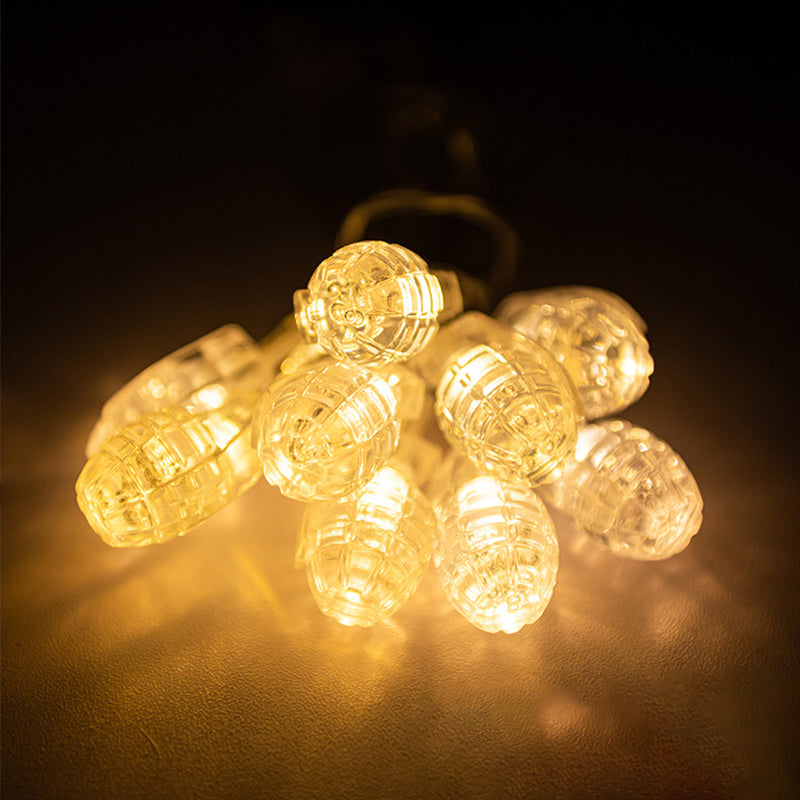 Plastic Geometric Shaped String Light Set Modern LED Festive Light for Indoor