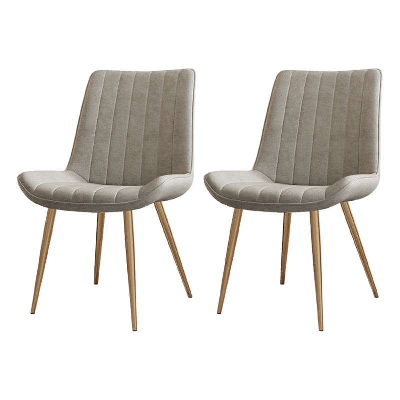 Silla auxiliar de cuero escandinava para sala de estudio Sillas de comedor Parsons con acabado mate