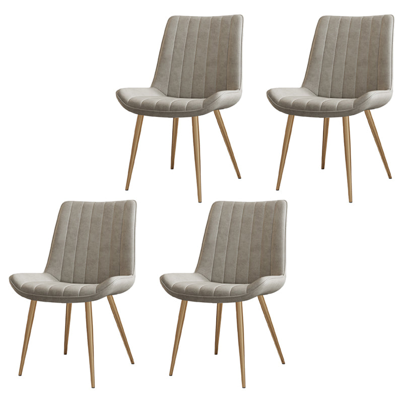 Silla auxiliar de cuero escandinava para sala de estudio Sillas de comedor Parsons con acabado mate