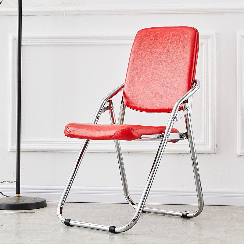 Chaise d'intérieur et d'extérieur moderne, chaise d'appoint pliante en métal, sans accoudoirs, à dossier ouvert