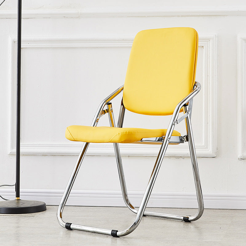 Chaise d'intérieur et d'extérieur moderne, chaise d'appoint pliante en métal, sans accoudoirs, à dossier ouvert