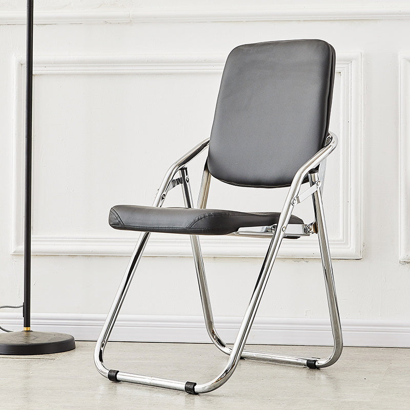 Chaise d'intérieur et d'extérieur moderne, chaise d'appoint pliante en métal, sans accoudoirs, à dossier ouvert