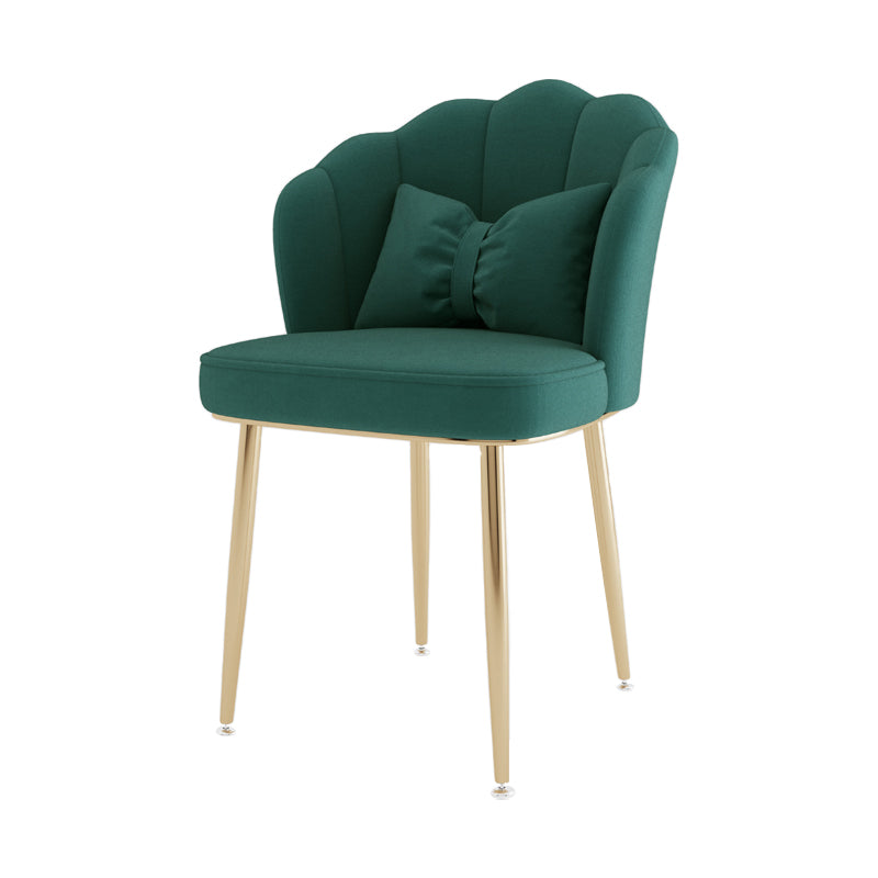 Fauteuil rembourré pour chambre à coucher scandinave, finition mate, chaise de salle à manger à dossier solide