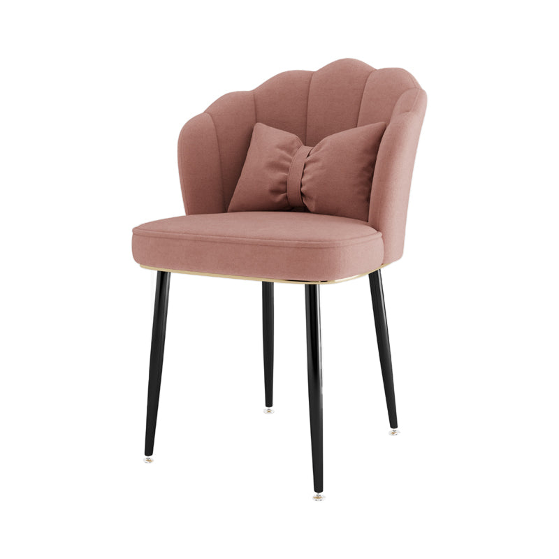Fauteuil rembourré pour chambre à coucher scandinave, finition mate, chaise de salle à manger à dossier solide