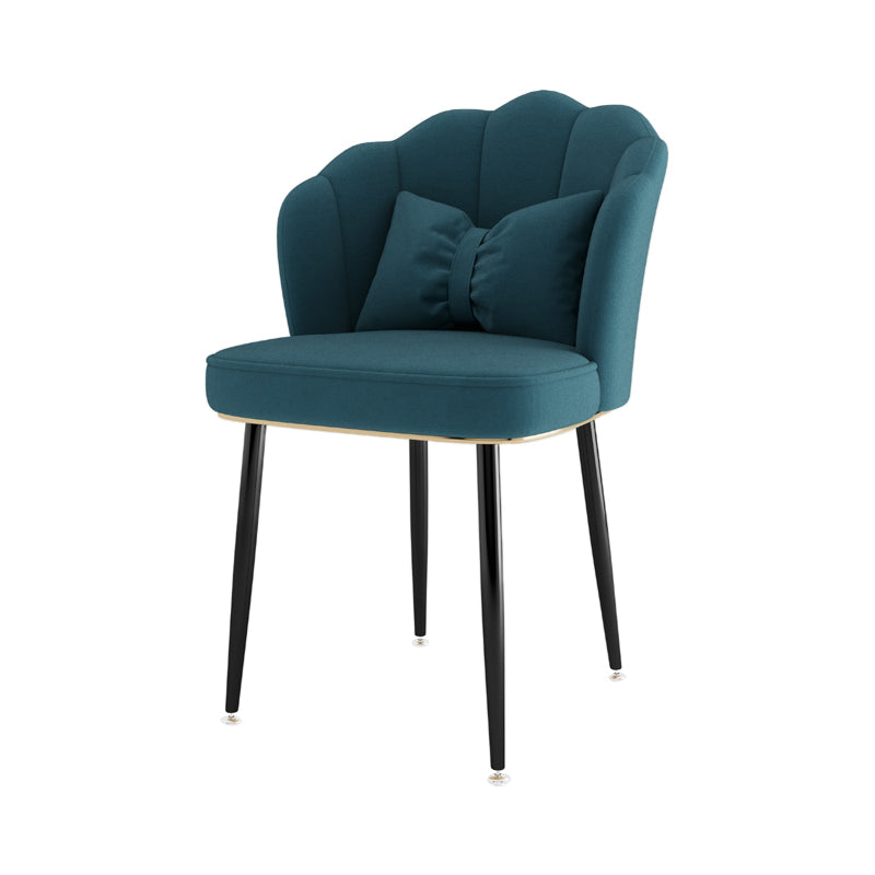 Fauteuil rembourré pour chambre à coucher scandinave, finition mate, chaise de salle à manger à dossier solide