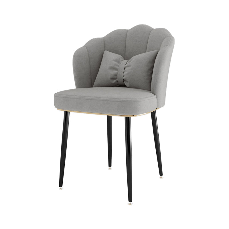 Fauteuil rembourré pour chambre à coucher scandinave, finition mate, chaise de salle à manger à dossier solide