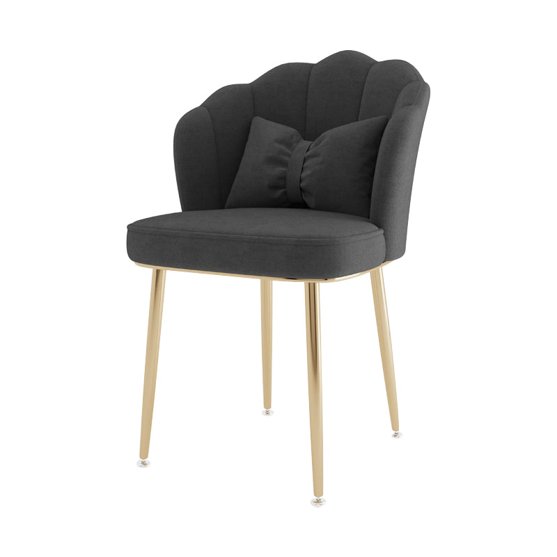 Fauteuil rembourré pour chambre à coucher scandinave, finition mate, chaise de salle à manger à dossier solide