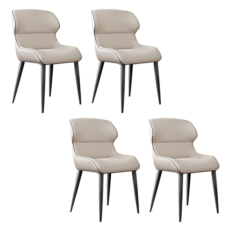 Ensemble de chaises avec accoudoirs à oreilles de cuisine et de salle à manger de style moderne (Ensemble de 4)