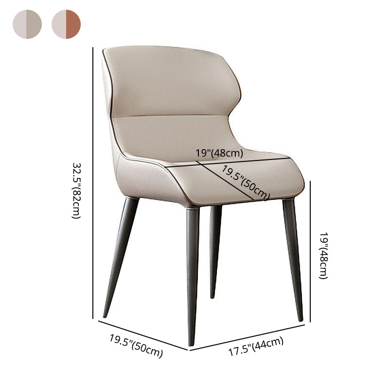 Ensemble de chaises avec accoudoirs à oreilles de cuisine et de salle à manger de style moderne (Ensemble de 4)
