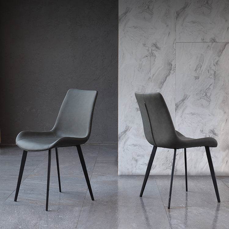 Parsons contemporáneos del final mate de la silla lateral de cuero del restaurante que cenan sillas