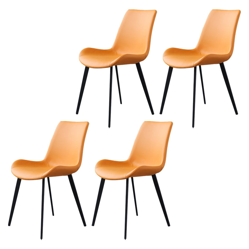 Parsons contemporáneos del final mate de la silla lateral de cuero del restaurante que cenan sillas