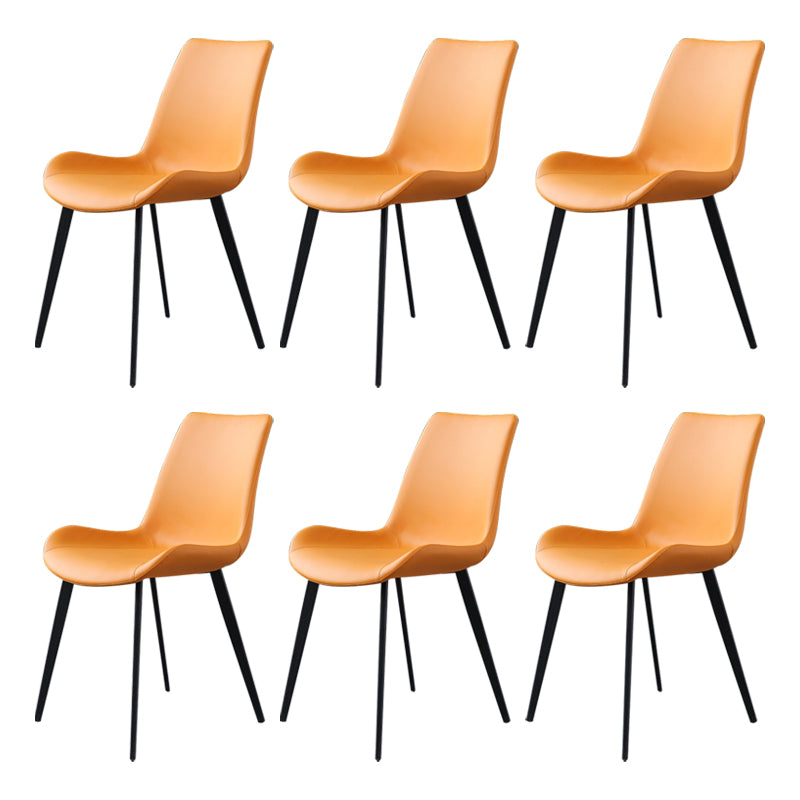 Parsons contemporáneos del final mate de la silla lateral de cuero del restaurante que cenan sillas