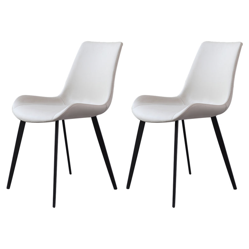 Parsons contemporáneos del final mate de la silla lateral de cuero del restaurante que cenan sillas