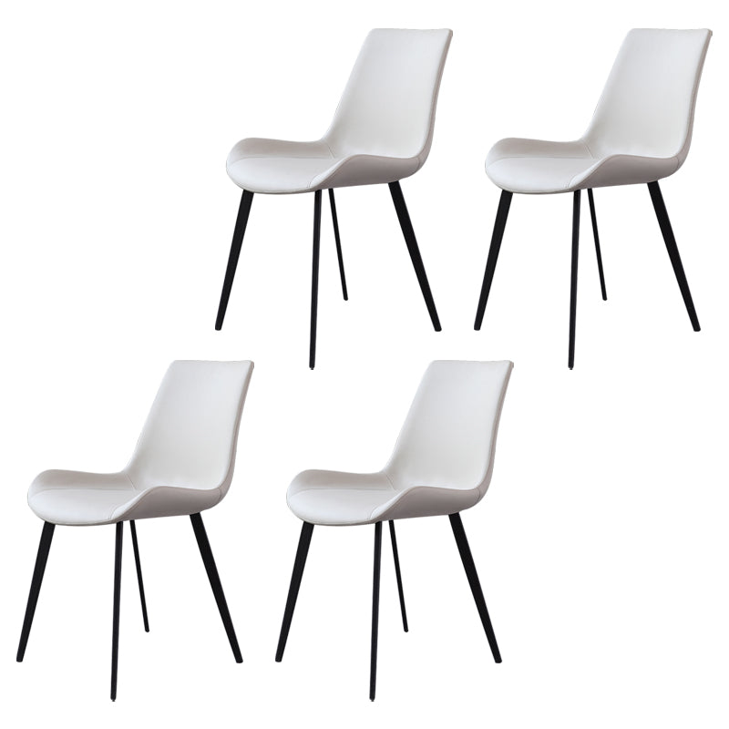Parsons contemporáneos del final mate de la silla lateral de cuero del restaurante que cenan sillas