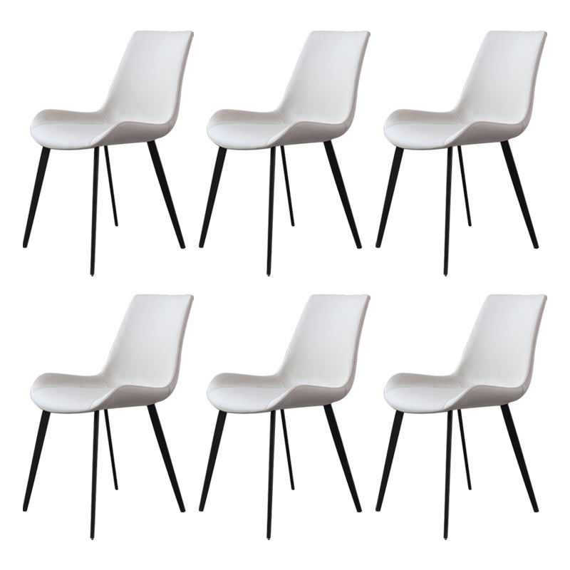 Parsons contemporáneos del final mate de la silla lateral de cuero del restaurante que cenan sillas