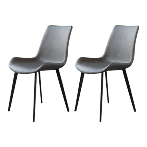 Parsons contemporáneos del final mate de la silla lateral de cuero del restaurante que cenan sillas