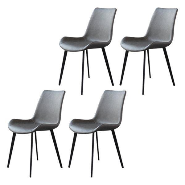 Parsons contemporáneos del final mate de la silla lateral de cuero del restaurante que cenan sillas