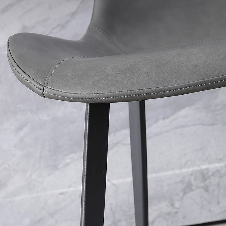 Silla auxiliar de cuero para el hogar contemporánea, acabado mate, sillas de comedor Parsons