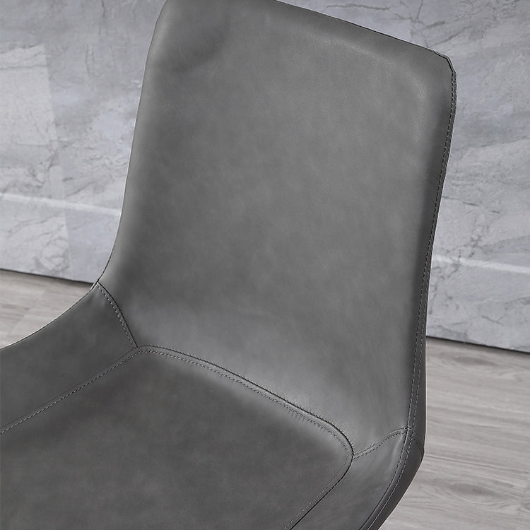 Silla auxiliar de cuero para el hogar contemporánea, acabado mate, sillas de comedor Parsons