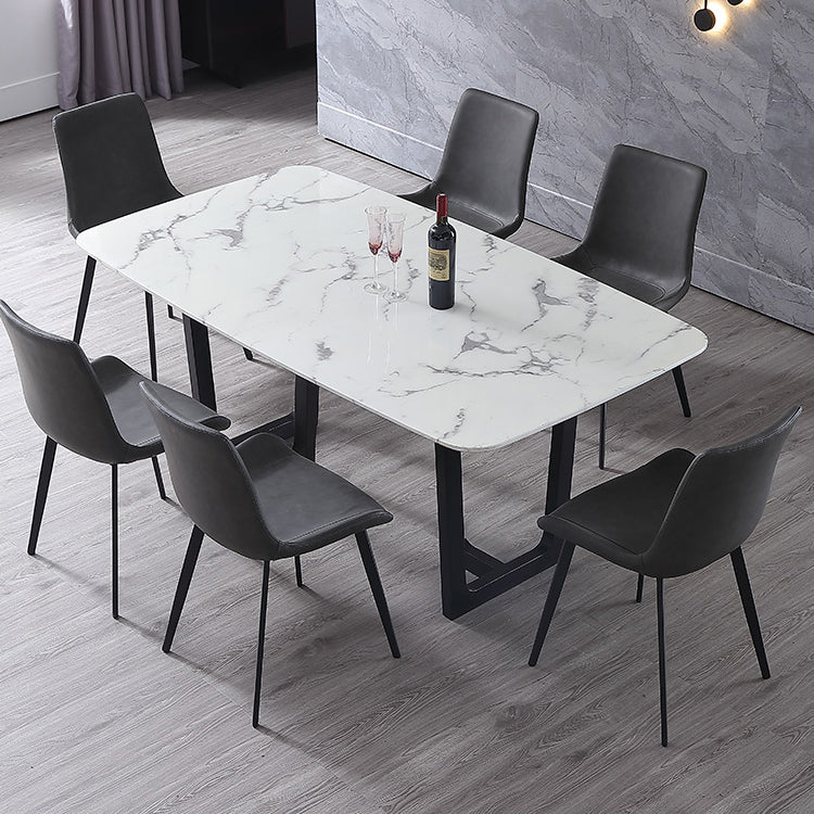 Silla auxiliar de cuero para el hogar contemporánea, acabado mate, sillas de comedor Parsons
