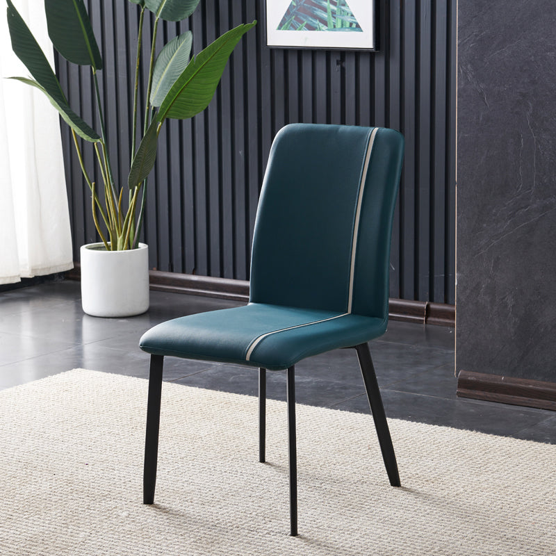 Parsons de finition mate de chaise latérale en cuir d'unité centrale d'hôtel contemporain dinant des chaises