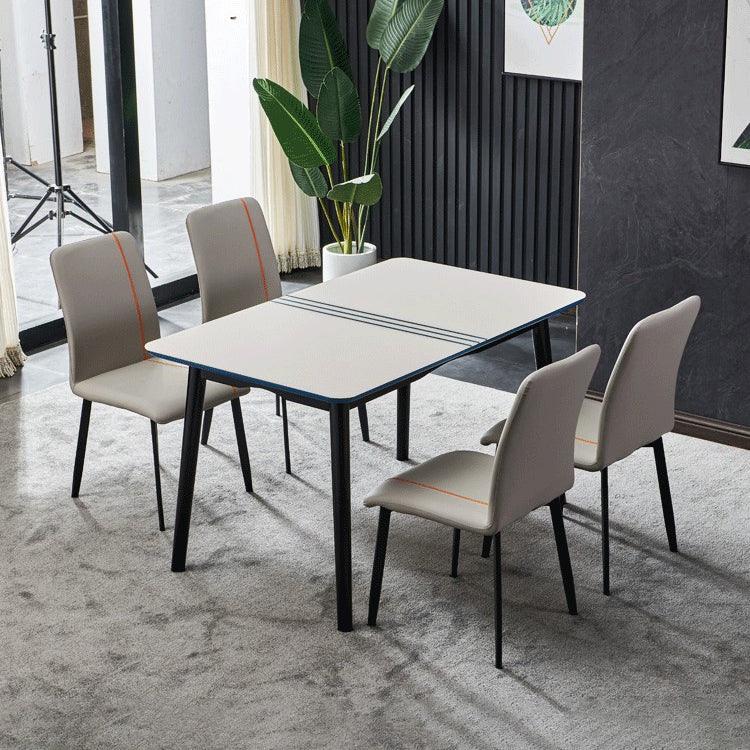 Parsons de finition mate de chaise latérale en cuir d'unité centrale d'hôtel contemporain dinant des chaises