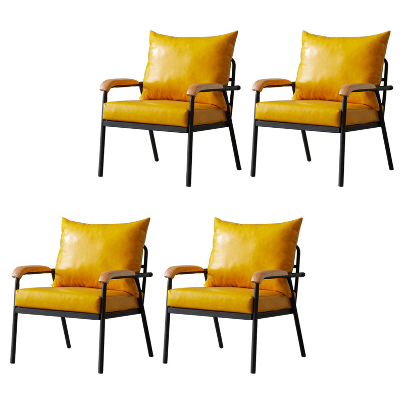Chaise d'intérieur et d'extérieur moderne, chaise d'appoint rembourrée à dossier croisé en métal