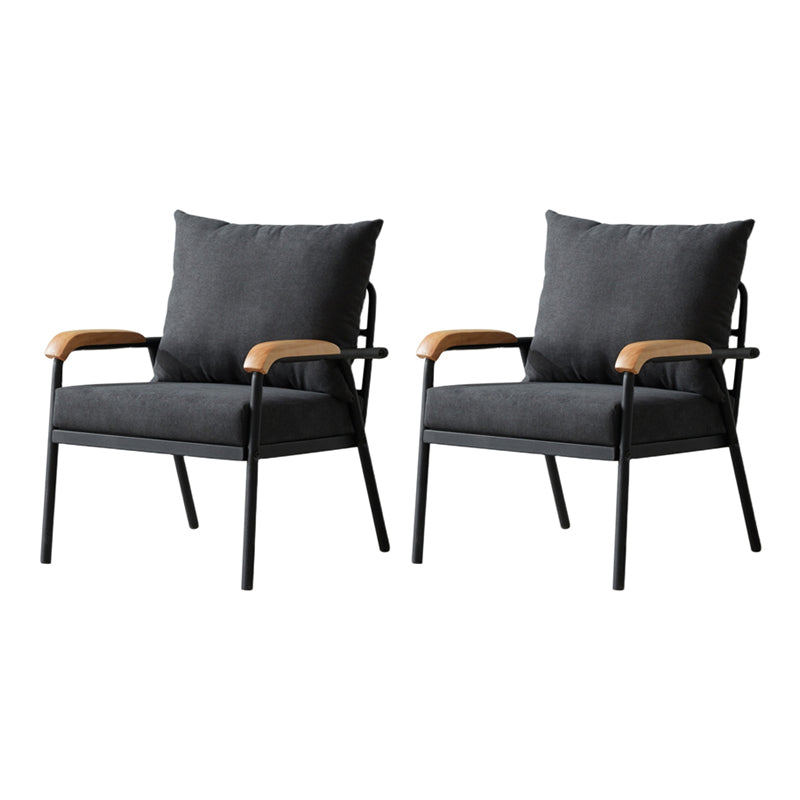 Chaise d'intérieur et d'extérieur moderne, chaise d'appoint rembourrée à dossier croisé en métal