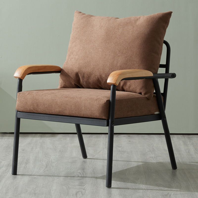 Chaise d'intérieur et d'extérieur moderne, chaise d'appoint rembourrée à dossier croisé en métal