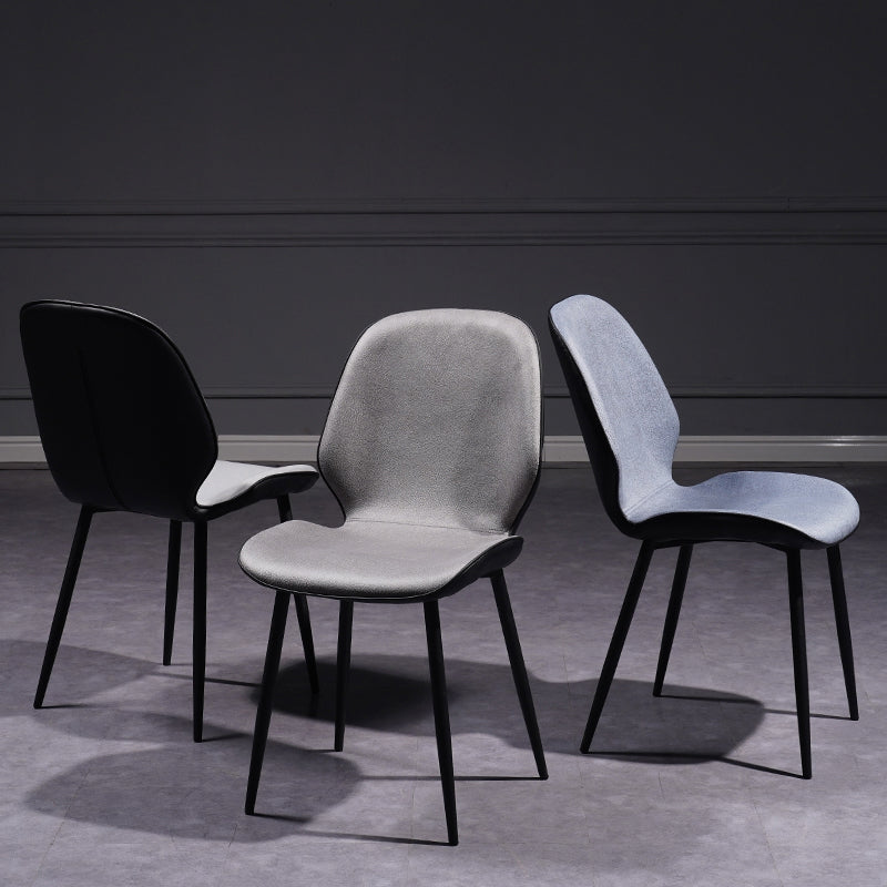 Chaise d'appoint scandinave pour salle de conférence, finition rembourrée mate, chaises de salle à manger Parsons