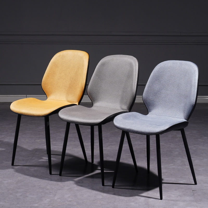 Chaise d'appoint scandinave pour salle de conférence, finition rembourrée mate, chaises de salle à manger Parsons