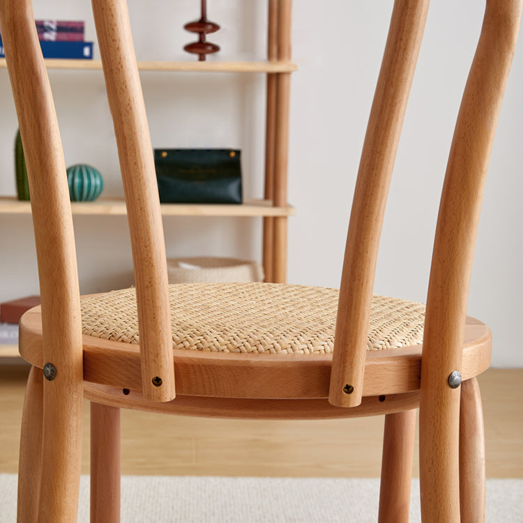 Les chaises contemporaines en hêtre massif ont placé les chaises de salle à manger de cuisine arrière de Windsor