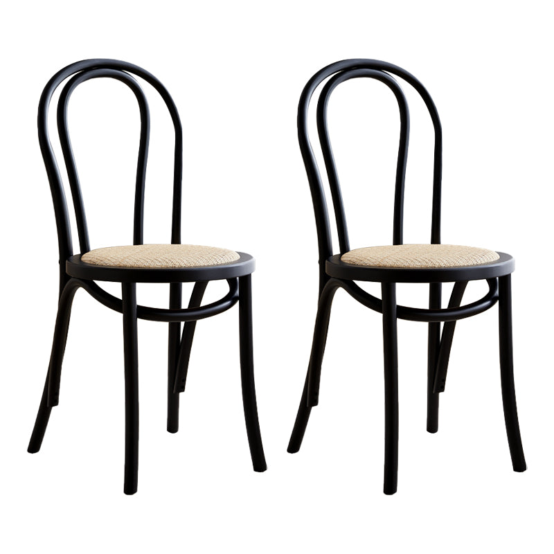 Les chaises contemporaines en hêtre massif ont placé les chaises de salle à manger de cuisine arrière de Windsor