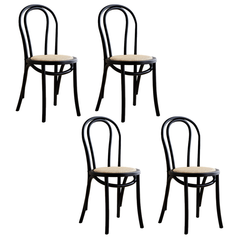 Les chaises contemporaines en hêtre massif ont placé les chaises de salle à manger de cuisine arrière de Windsor