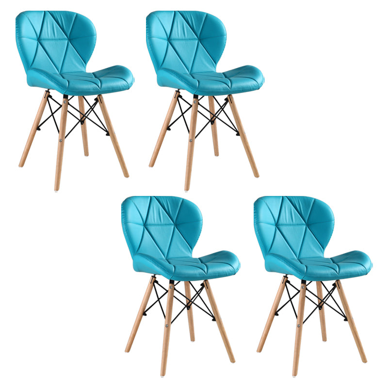 Modern Style Wood Chairs Set Wingback Side Kitchen Dining Chair (Set of 4)