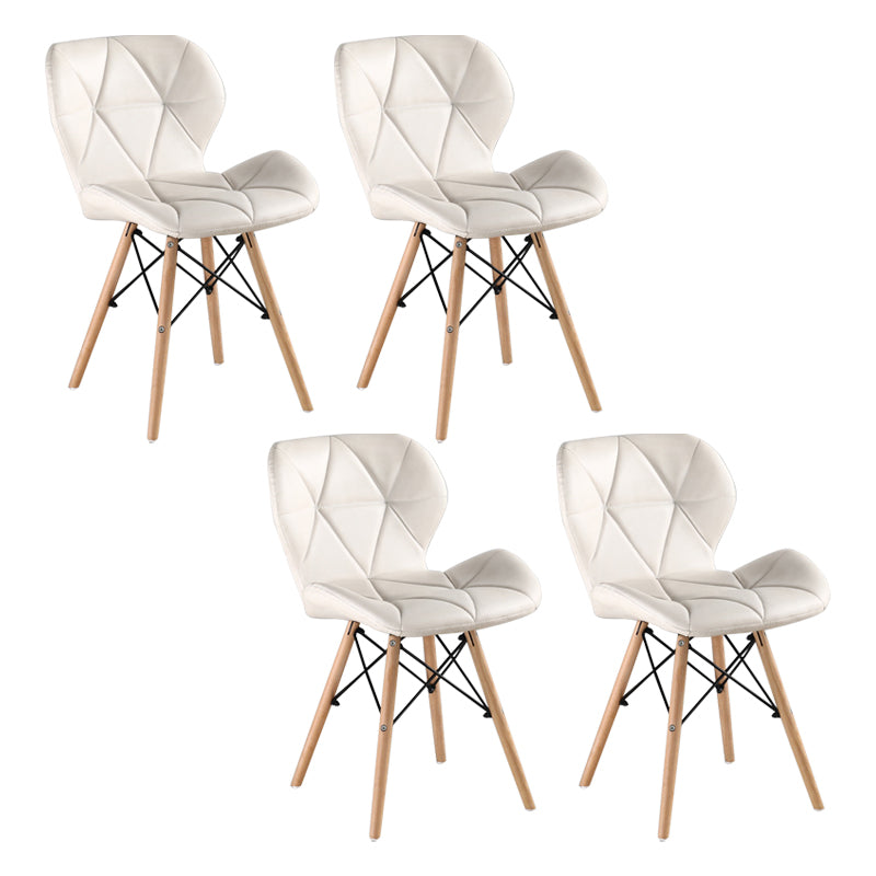 Modern Style Wood Chairs Set Wingback Side Kitchen Dining Chair (Set of 4)