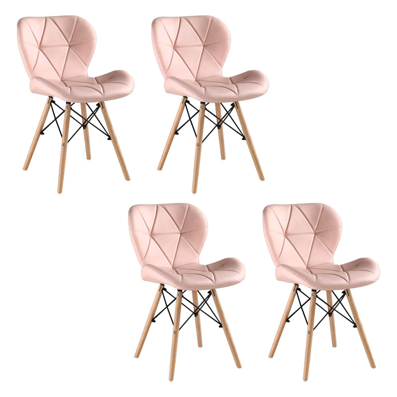 Modern Style Wood Chairs Set Wingback Side Kitchen Dining Chair (Set of 4)