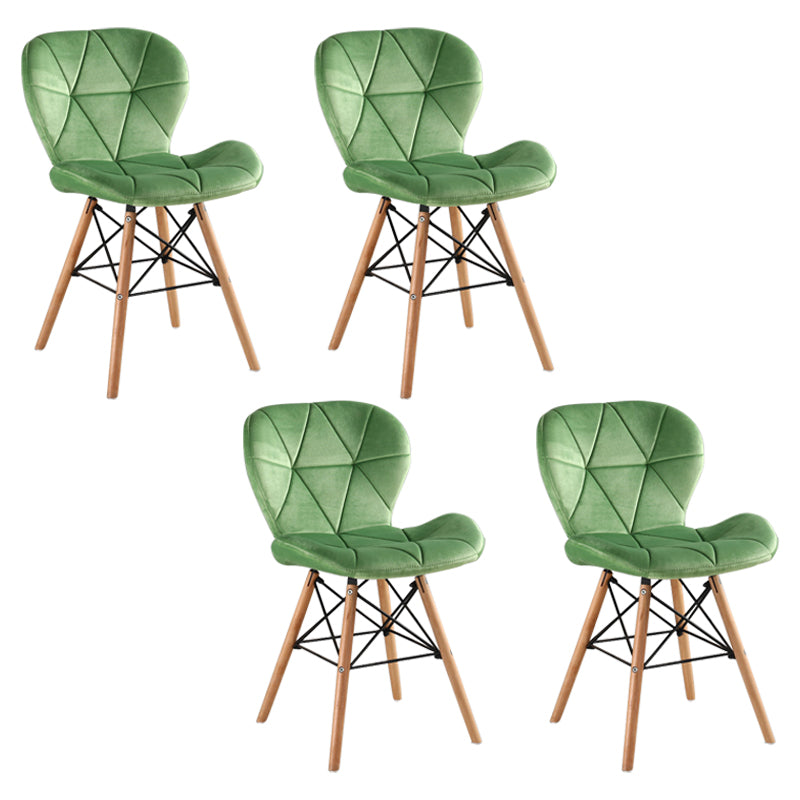 Modern Style Wood Chairs Set Wingback Side Kitchen Dining Chair (Set of 4)