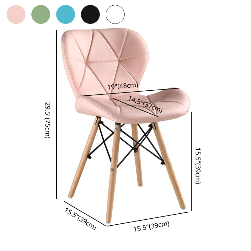 Modern Style Wood Chairs Set Wingback Side Kitchen Dining Chair (Set of 4)