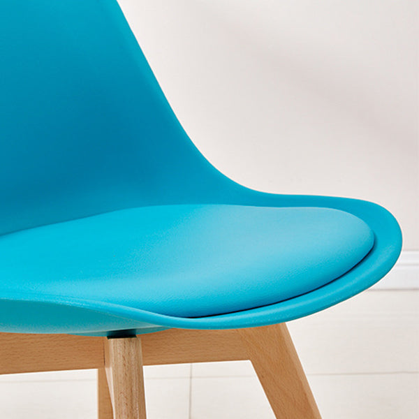 Hedendaagse Beech -houten stoelen Solid Back Side Kitchen Chair (set van 4)