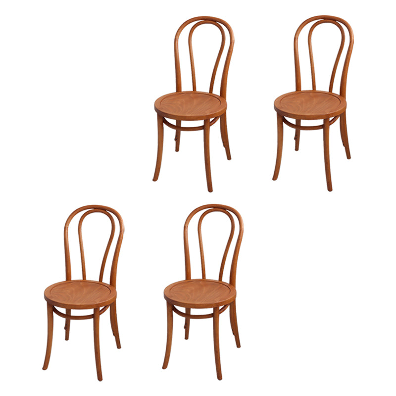 Zeitgenössische massive Buche Holzstühle Windsor Back Side Essstuhl Set Set