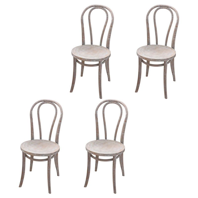 Zeitgenössische massive Buche Holzstühle Windsor Back Side Essstuhl Set Set