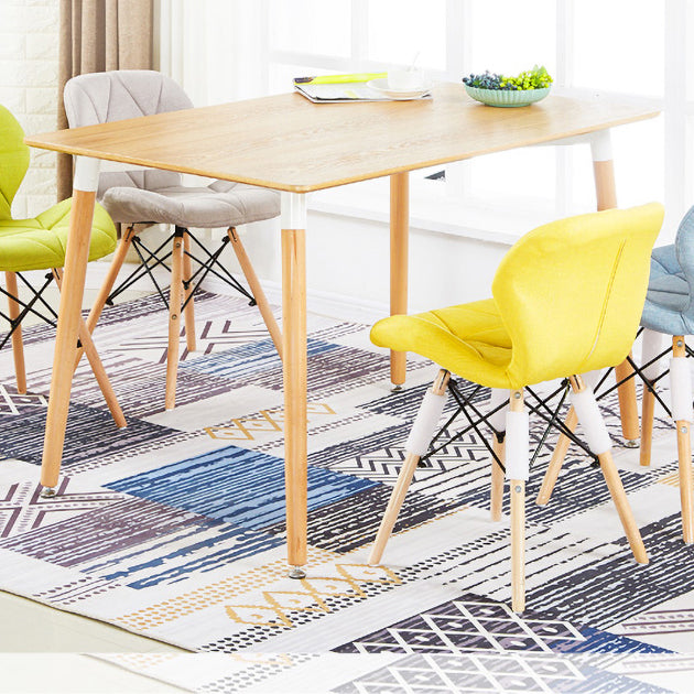 Home Scandinavian Side Chair Wood Upholstered Wingback Dining Room Chair