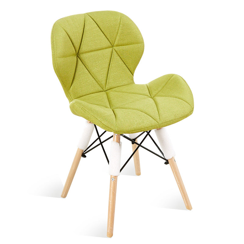 Home Scandinavian Side Chair Wood Upholstered Wingback Dining Room Chair