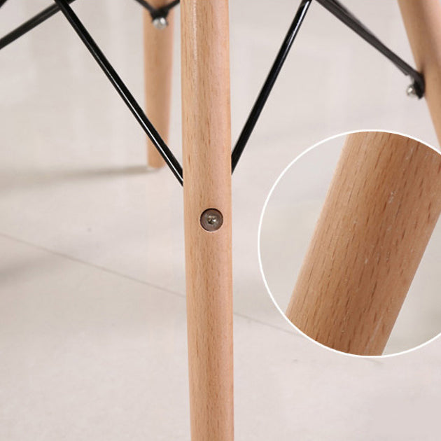 Home Scandinavian Side Chair Wood Upholstered Wingback Dining Room Chair