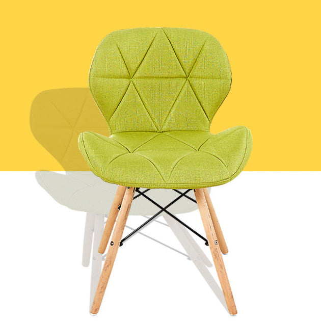 Home Scandinavian Side Chair Wood Upholstered Wingback Dining Room Chair