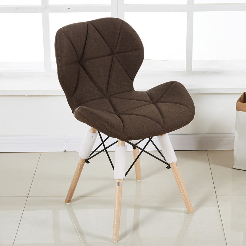 Home Scandinavian Side Chair Wood Upholstered Wingback Dining Room Chair