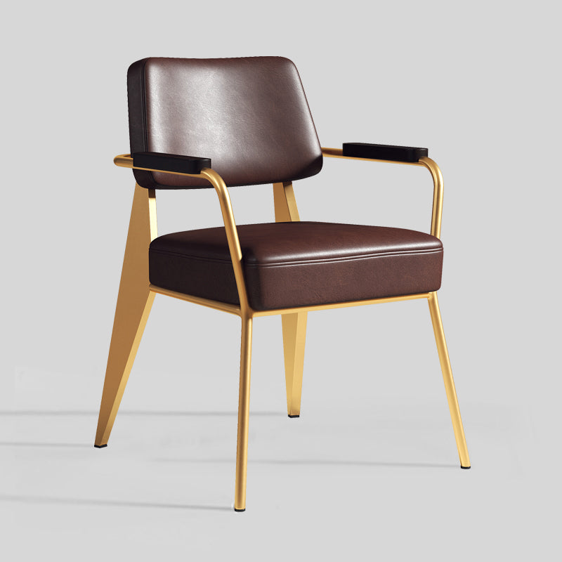 El metal contemporáneo que cena las sillas abre el brazo trasero que cena la silla lateral para la cocina