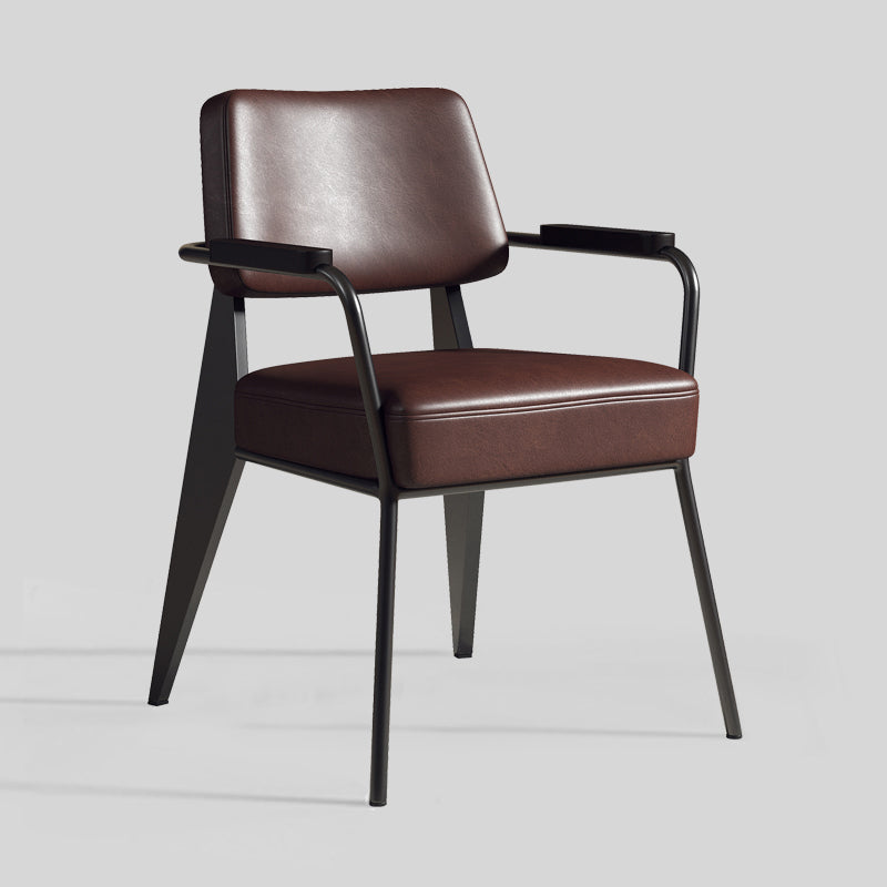 El metal contemporáneo que cena las sillas abre el brazo trasero que cena la silla lateral para la cocina
